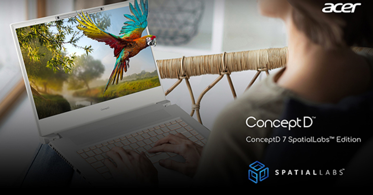 裸眼3D立体視をノートPCで実現、ConceptD 7 SpatialLabs Editionを 