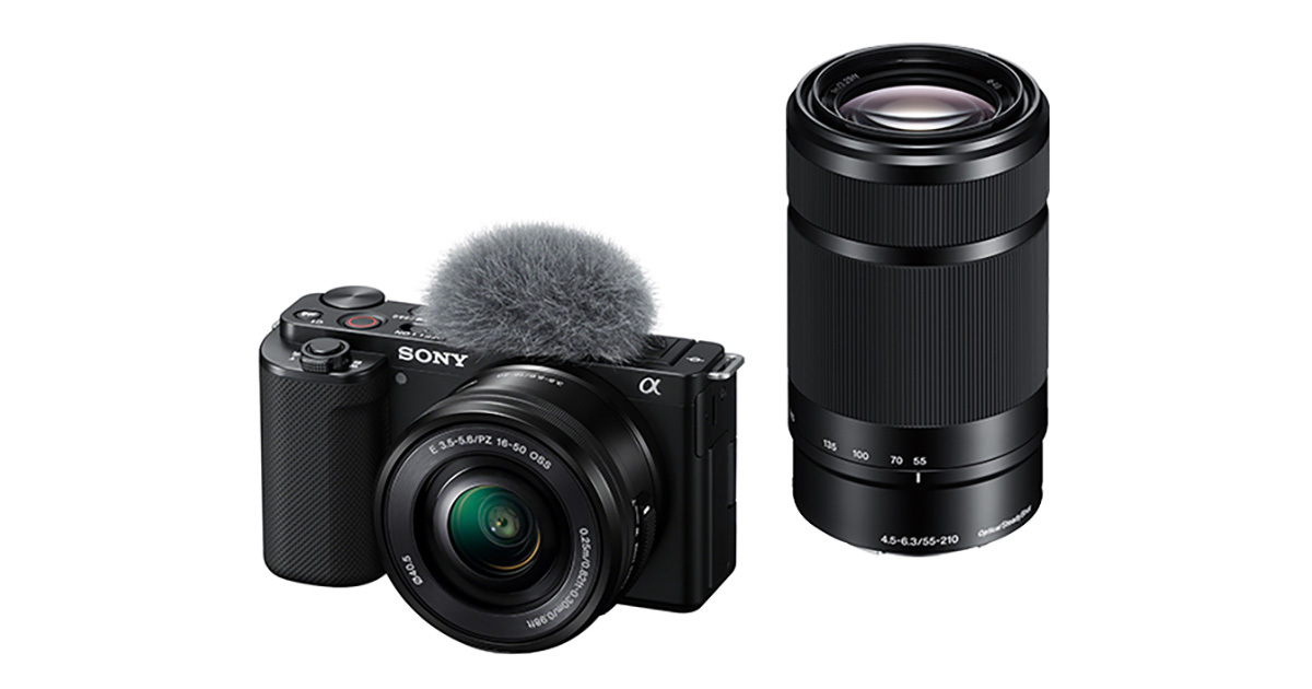 レンズ交換式Vlogカメラ「VLOGCAM™ ZV-E10」にダブルズームレンズ