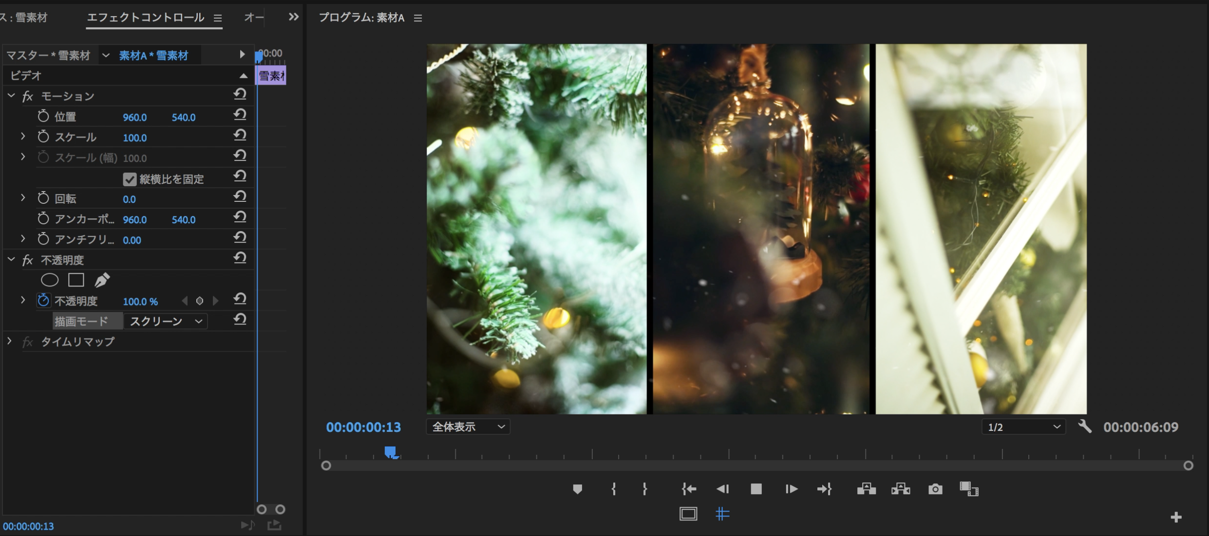撮ってきた動画に後から雪の素材を追加する編集方法 Premierepro Snow Effects解説 Vook ヴック